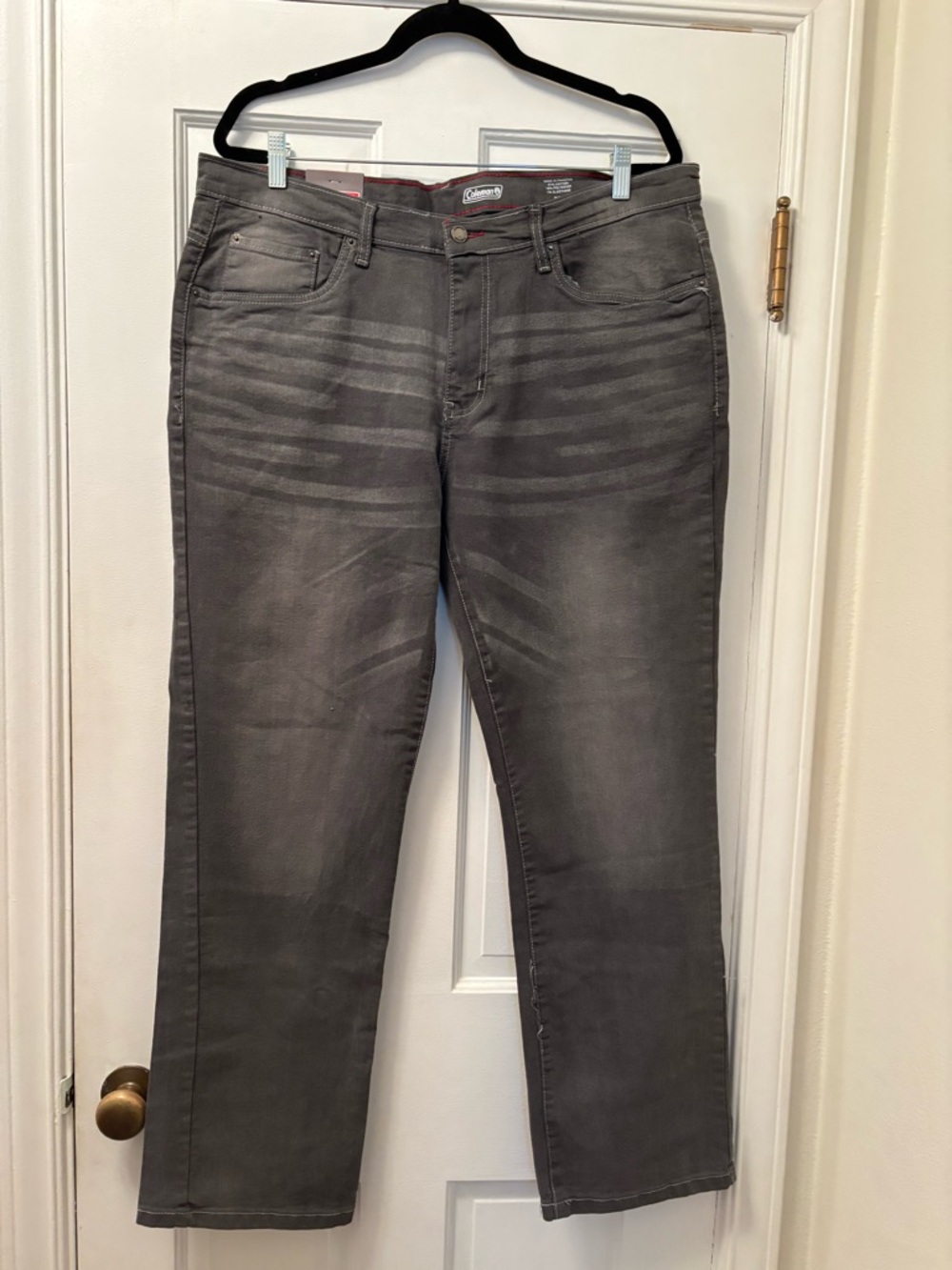 Men’s Coleman Straight Fit Charcoal Gray Jeans